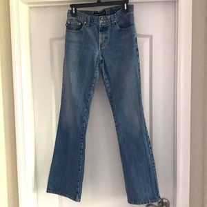 Express Jeans blue denim jeans.